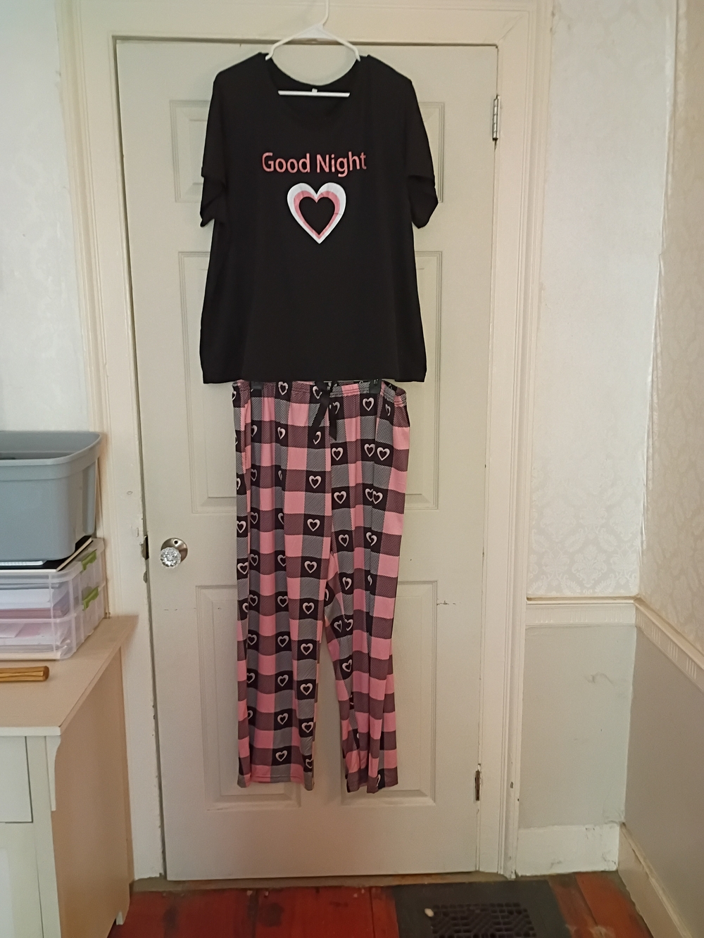 Pink And Black Good Night Pj's 3x